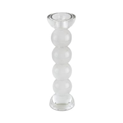Crystal Glass Ball Candle Holder Clear, Medium