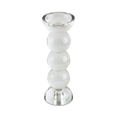 Crystal Glass Ball Candle Holder Clear, Small