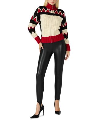 Sandrine Faux Leather Stirrup Pants