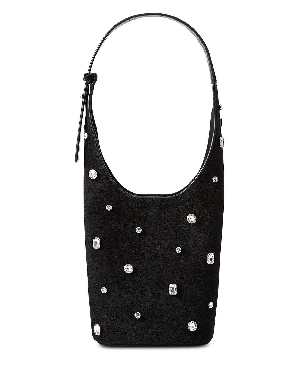 Veronica Beard Crystal Embellished Leather Shoulder Bag
