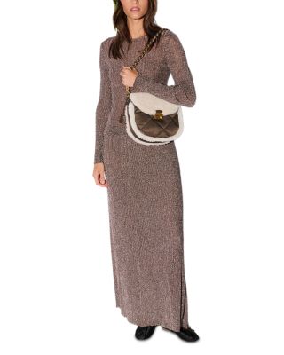 Crosby Lock Small Shearling Trim Crossbody Bag