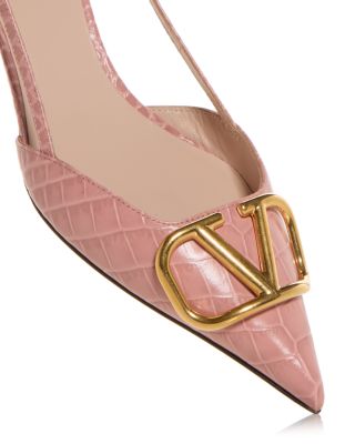Women's VLogo Kitten Heel Slingback Pumps
