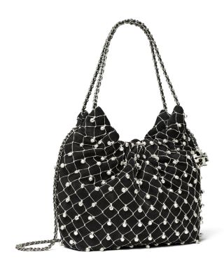 Fleming Mini Bell Embellished Suede Crossbody Bag