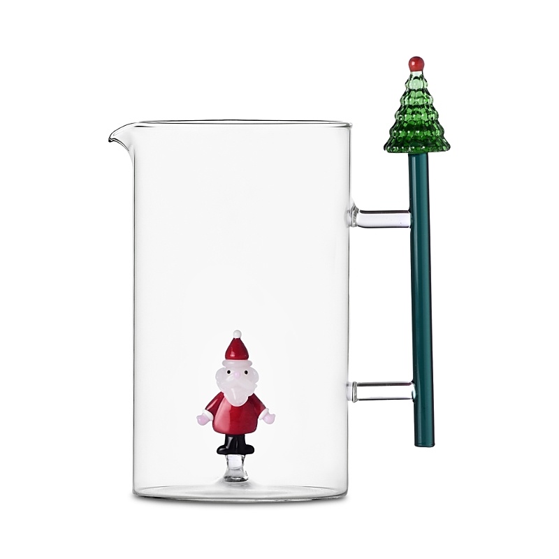 Ichendorf Christmas Tales Santa Claus And Christmas Tree Glass Jug In Multi