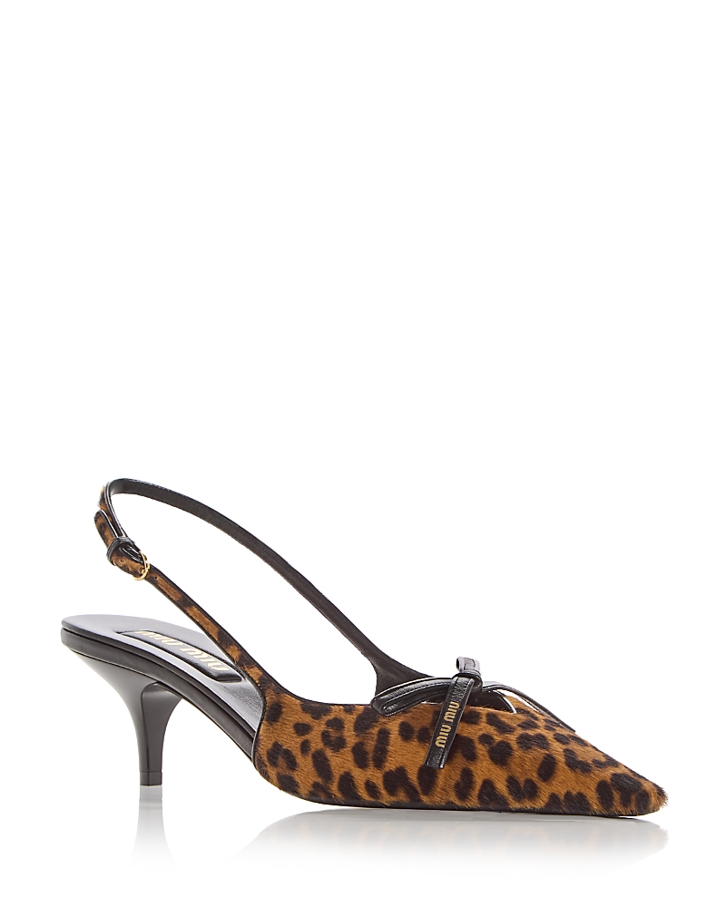Miu Miu Women's Calf Hair Slingback Pumps