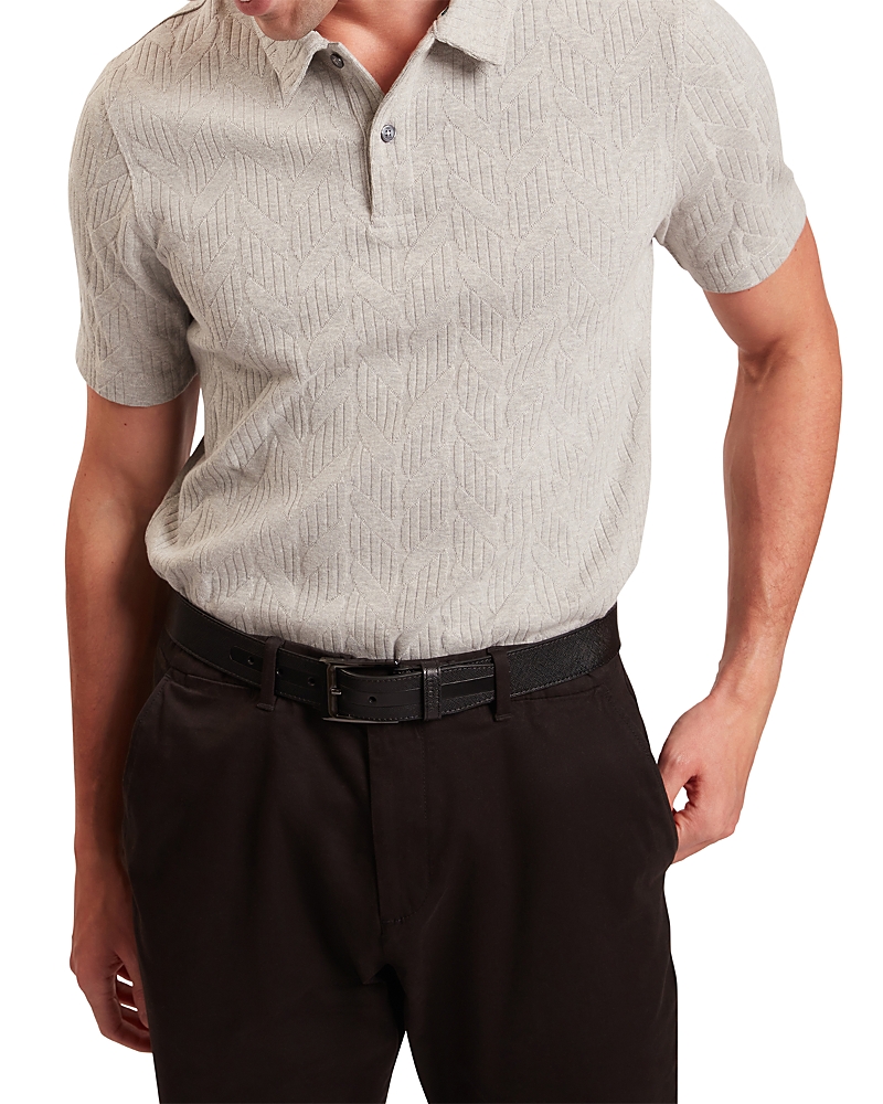 Ted Baker Rembran Cable Stitch Polo Shirt