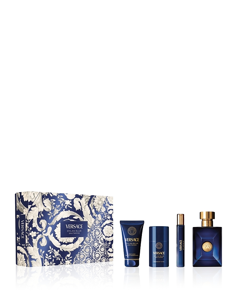 Versace Dylan Blue Pour Homme Eau De Toilette Gift Set ($197 Value) In Transparent