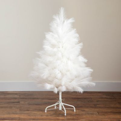 Artificial White Pampas Grass 4&#39; Christmas Tree