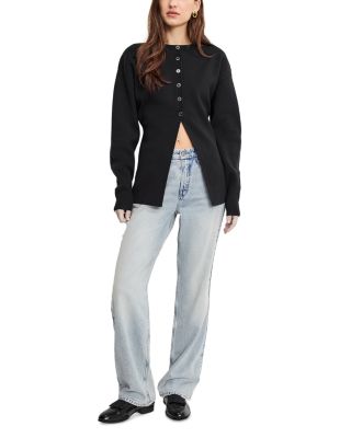 Exaggerated Sleeve Cardigan Sweater