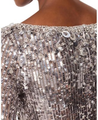  Kestra Sequin-Embellished Maxi Dress