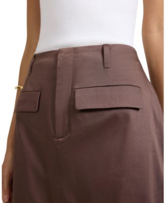  Front Slit Midi Skirt