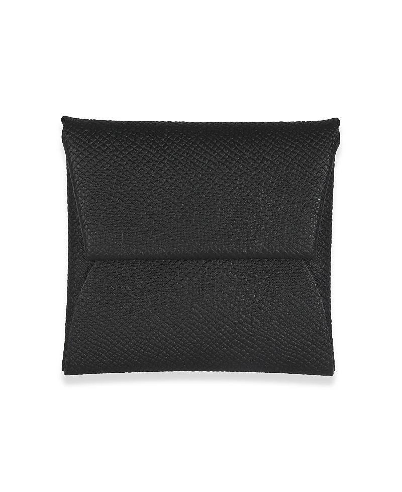 PRE-OWNED HERMES Pre-owned Hermes Bastia Change Purse Leather Handbag In Black