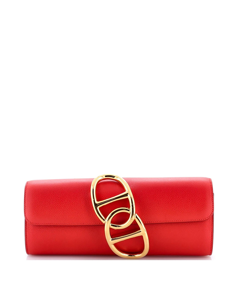 Click to view more detailed imagery on our partner's website Pre-owned Pre-owned Hermes Hermes Egee Clutch Evercolor In Red