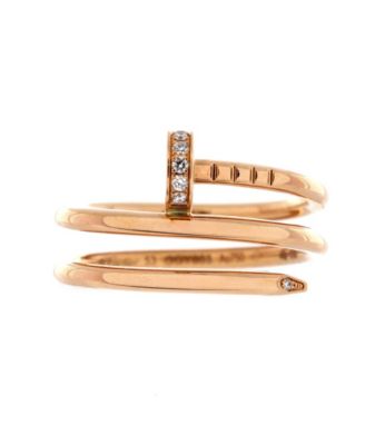 Small Juste un Clou Double Ring 18K Rose Gold and Diamonds