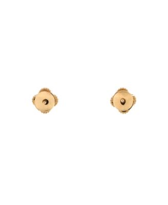  Sweet Alhambra Stud Earrings 18K Gold and Mother of Pearl