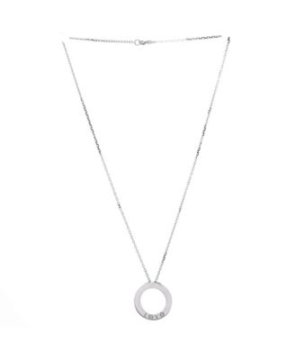  Love Pendant Necklace 18K White Gold, 16.5"