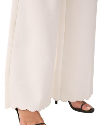  Embroidered Tailored Wide Leg Pants