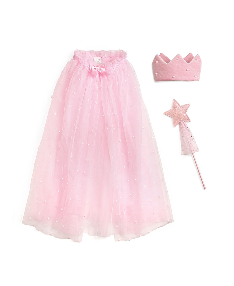 Sweet Wink Girls' Pearl Princess Dress Up Kit - Little And Big Kid In Pink