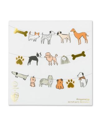 Bow Wow Puppy Dog Birthday Garland, Set of 16 Pieces and Hanging Twine - Ages 8 - 10 Years