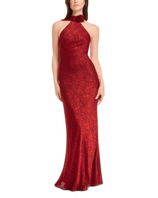 Olivia Mock Neck Sheath Gown 