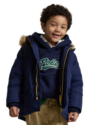 Boys' Faux Fur Trim Down Parka - Little Kid