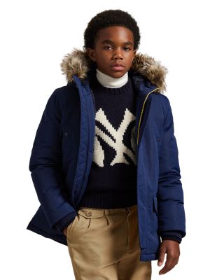 Boys' Faux Fur Trim Down Parka - Big Kid