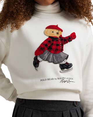Girls&#39; Polo Bear Fleece Boxy Sweatshirt - Big Kid
