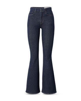 Epic Stretch Dahlia Mid Rise Full Flared Jeans in Rinse