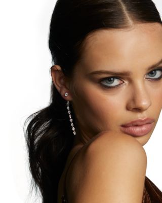 Bonne Annee Cubic Zirconia Multi Row Jacket Earrings