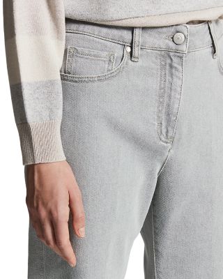 Straight Jeans in Silver Salt Grey