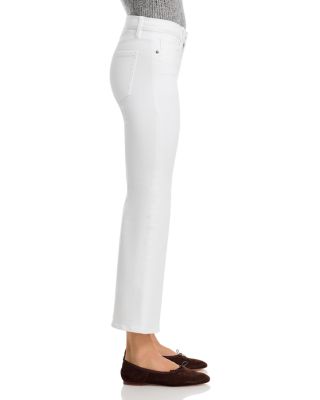 The Pixie Icon High Rise Ankle Flare Jeans in White