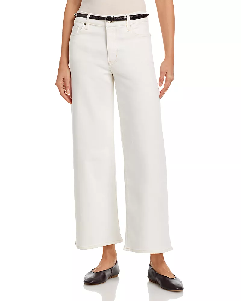 Frame Le Pixie High Rise Ankle Slim Palazzo Jeans in Au Natural