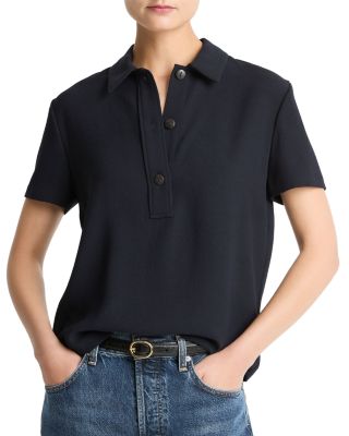 Crepe Short Sleeve Polo 