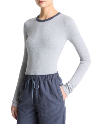 Heather Tipped Long Sleeve Tee