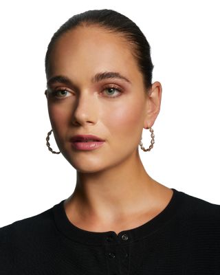 It Girl Cubic Zirconia Medium C Hoop Earrings