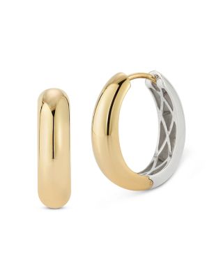 Alberto Amati 14K White & Yellow Gold Polished Small Hoop Earrings