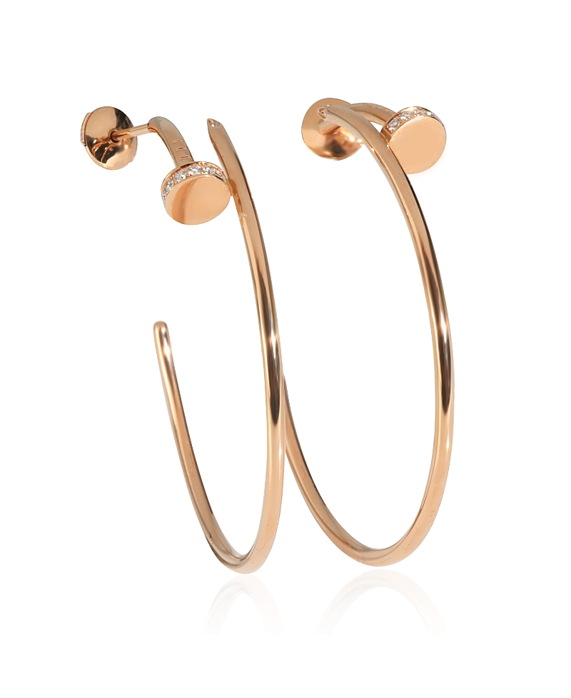 Click to view more detailed imagery on our partner's website Pre-owned Pre-owned Cartier Cartier Large Model Juste Un Clou Hoop 18k Rose Gold Earrings