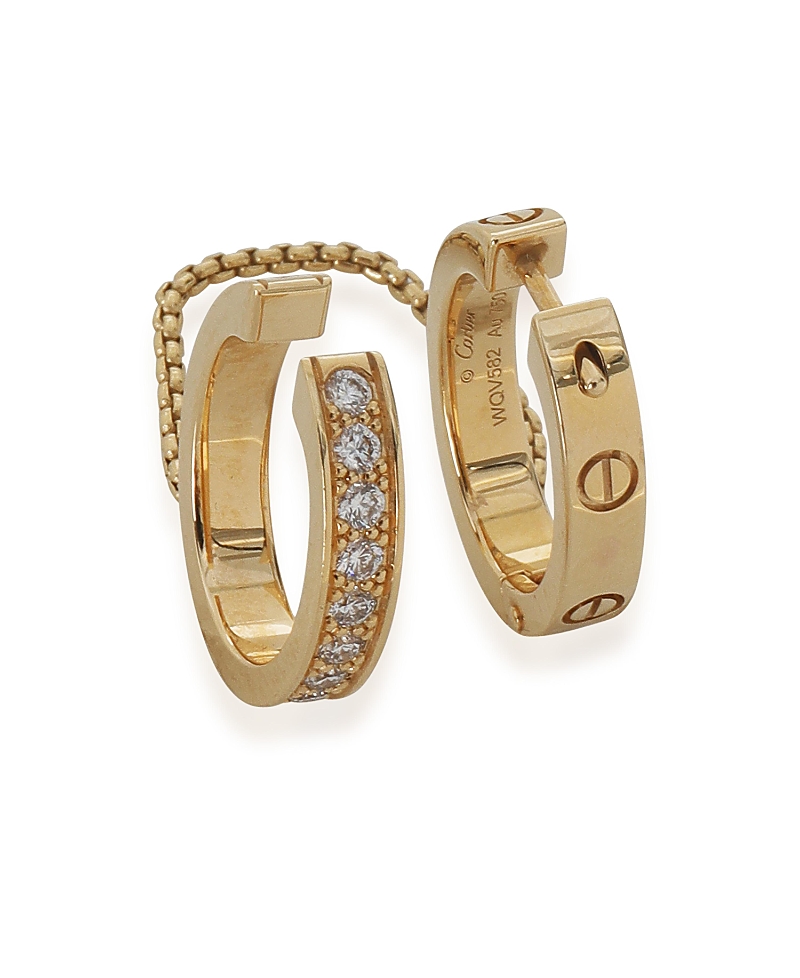 PRE-OWNED CARTIER Pre-owned Cartier Love Single Multi-wear 18k Yellow Gold Earrings