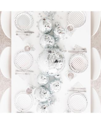 Checkered Paper Dessert Plates, Set of 8