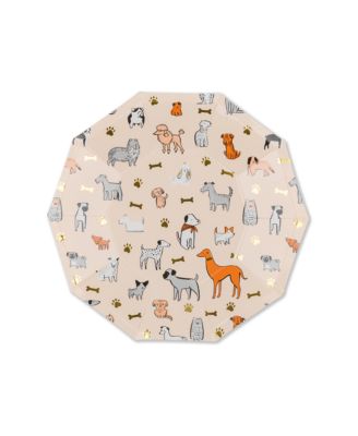 Bow Wow Puppy Dog Birthday Small Plates, Set of 8