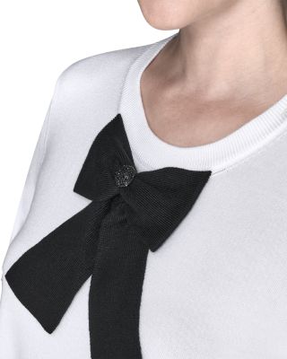 Front Bow Short Sleeve Sweater