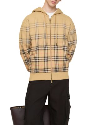 Rory Gradient Check Cotton Zip Hoodie