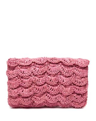 Lizzie Small Raffia Clutch