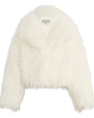 Mongauxlian Cropped Faux Fur Jacket