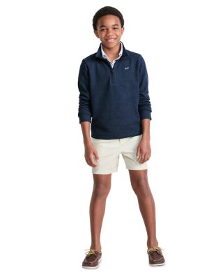 Boys' Saltwater Stripe Quarter Zip Mock Neck Sweatshirt - Little Kid, Big Kid 