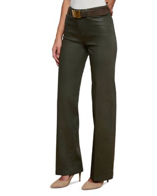 Scottie High Rise Wide Leg Jeans in Deep Olive