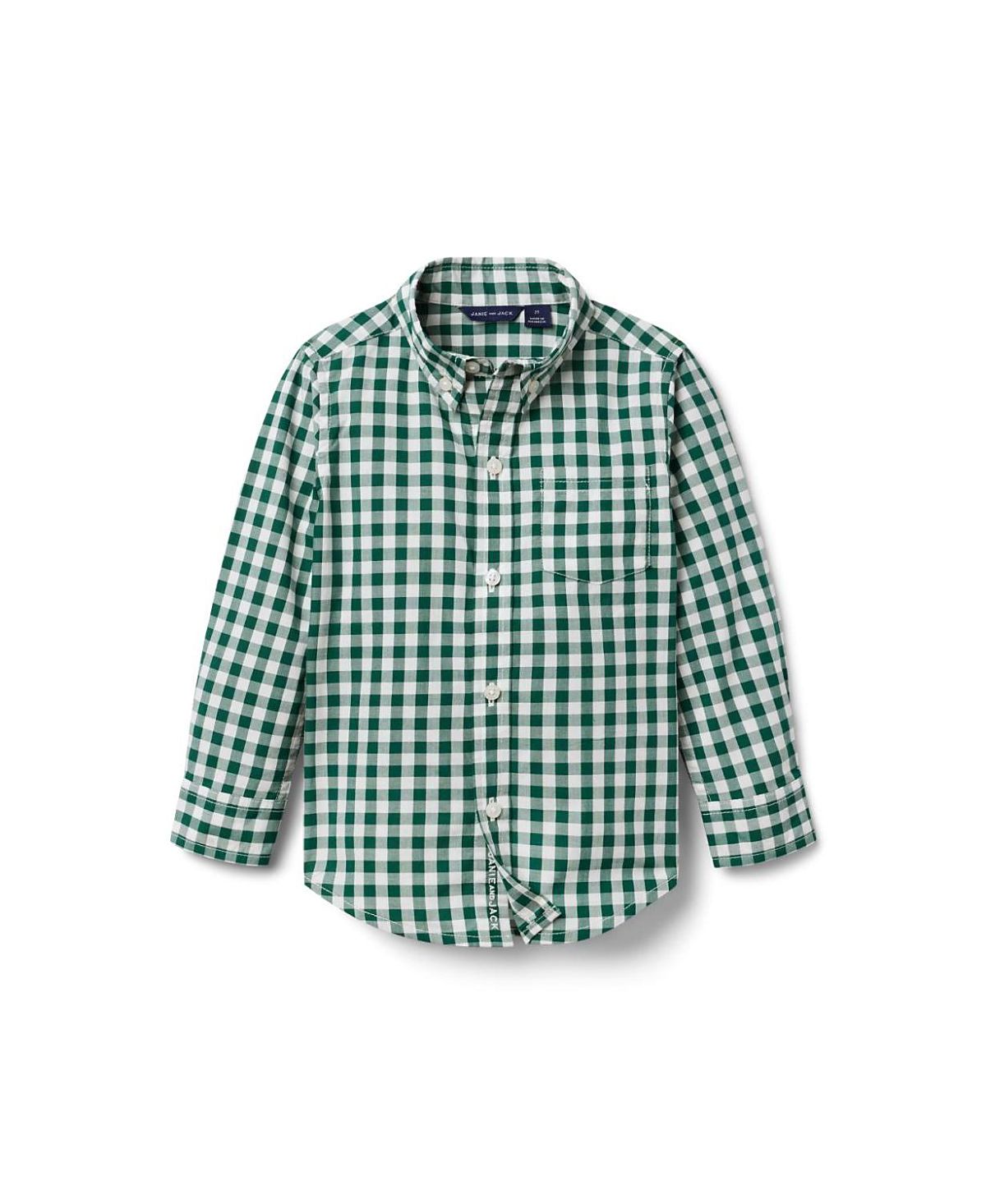 Janie and Jack Boys' Gingham Flannel Shirt - Baby, Little Kid, Big Kid