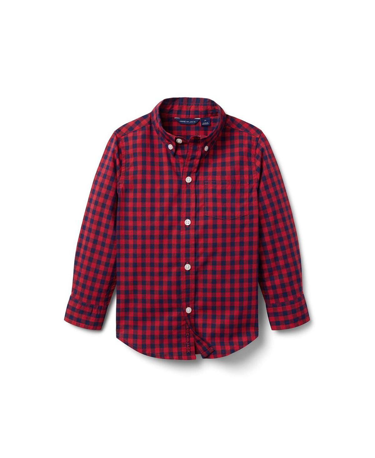 Janie and Jack Boys' Gingham Flannel Shirt - Baby, Little Kid, Big Kid