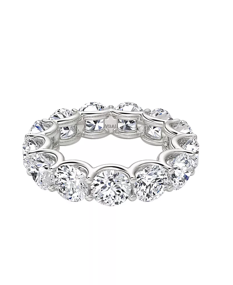 Vrai Eternity Band in Platinum, 6.5ctw Round Brilliant Lab Grown Diamonds