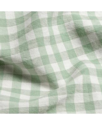  Gingham Linen Blend Pillowcase Pair, King